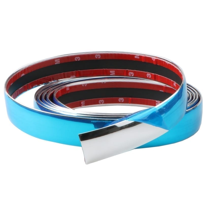 Chrome moulding trim, car door protector, stickers strip for bumper grill, door edge, guard plate sticker