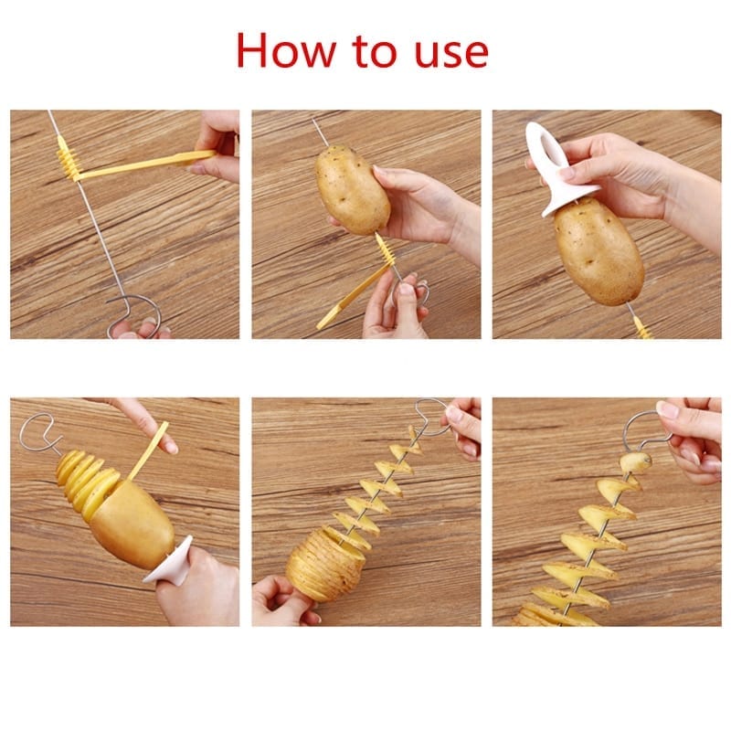1set potato spiral cutter, cucumber slicer