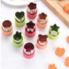 Star heart shape, vegetables cutter, plastic handle 3pcs portable cook, stainless steel