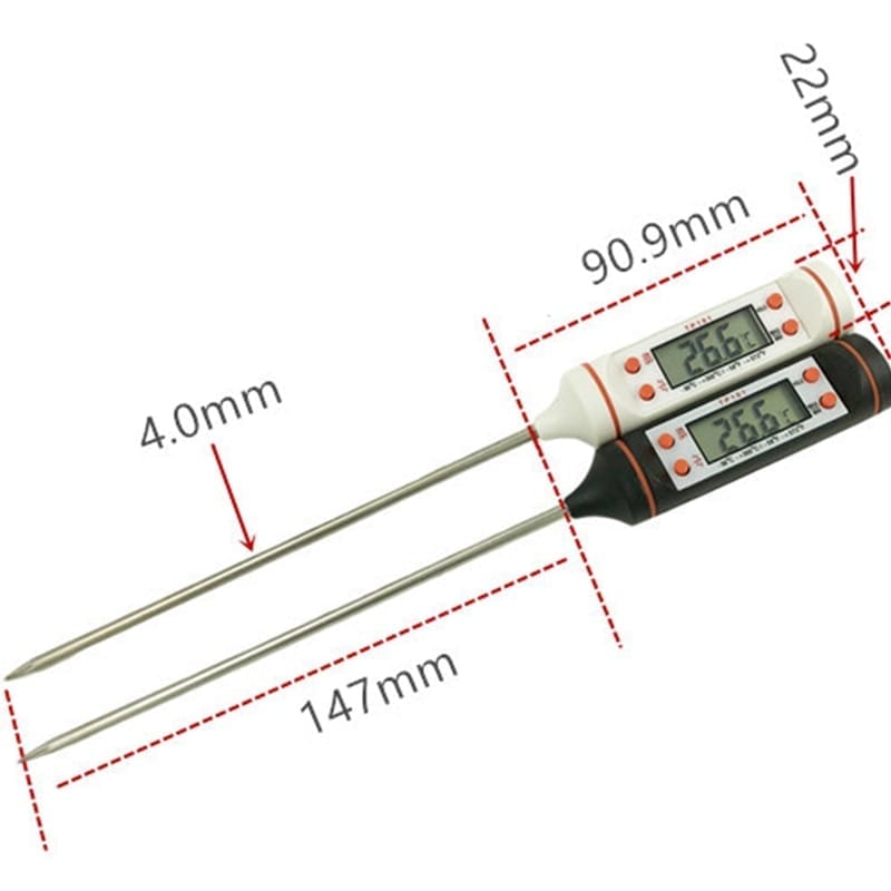 Digital thermometer sensor probe, for meat, water, milk