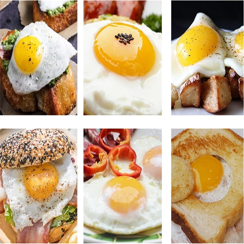 Stainless steel fried egg, pancake bread, fruit and vegetable shape decoration