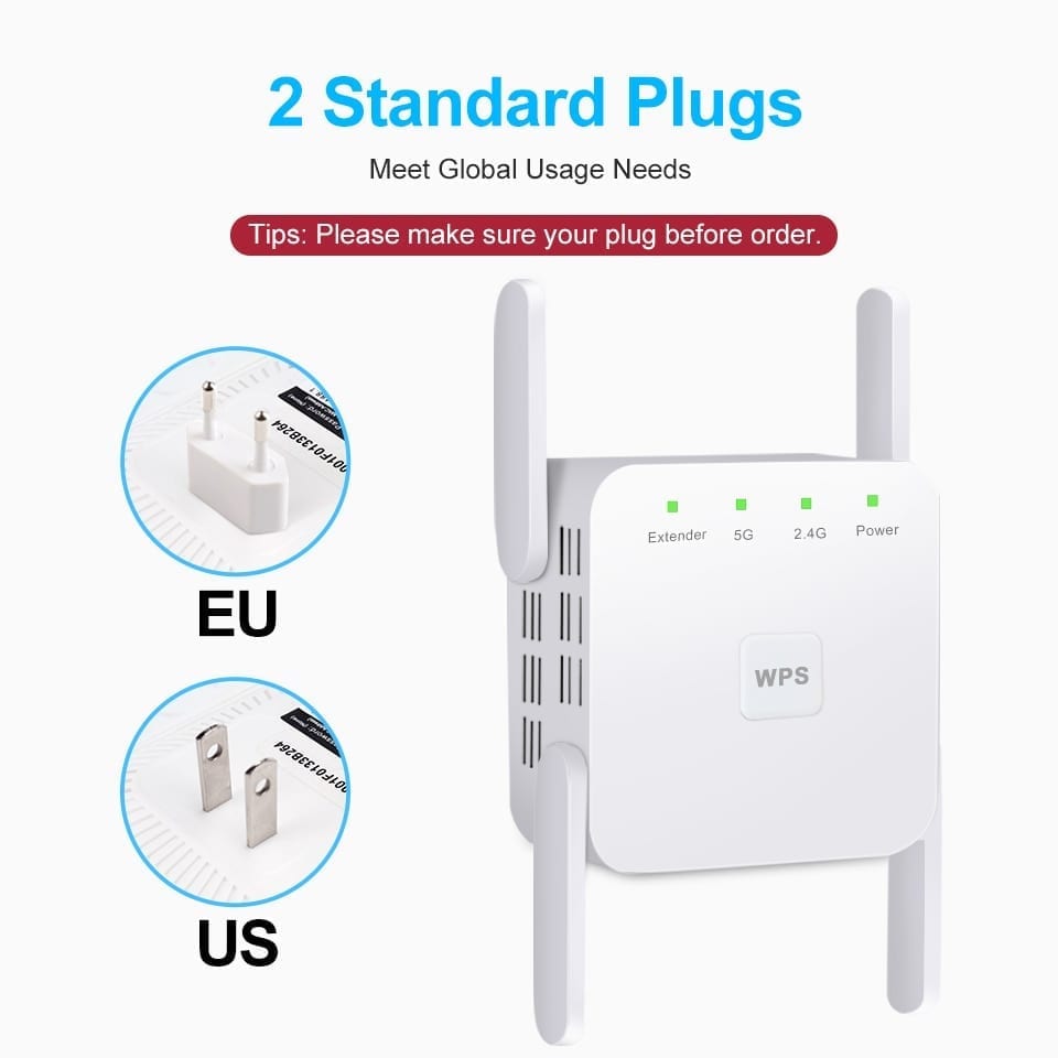 5 ghz wifi wireless extender, 1200mbps amplifier, 802.11n long range, signal booster 2.4g repiter