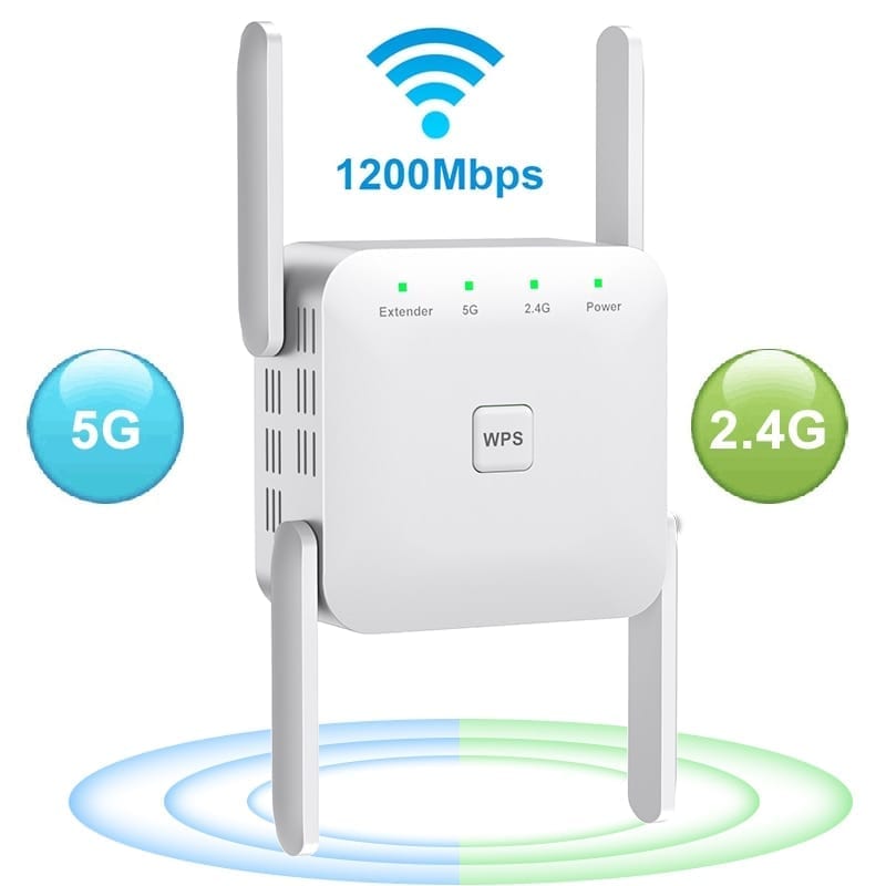 5 ghz wifi wireless extender, 1200mbps amplifier, 802.11n long range, signal booster 2.4g repiter