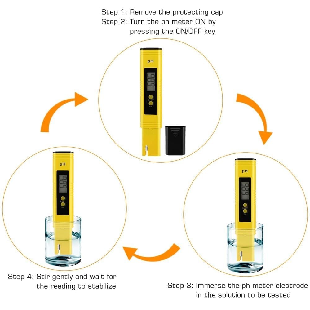 Ph meter 0.01 high precision water quality, tester with 0-14 ph measurement range, suitable for aquarium, swimming pool