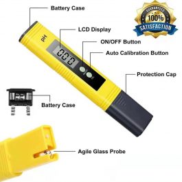 PH Meter 0.01 High Precision Water Quality, Tester with 0-14 PH Measurement Range, Suitable for Aquarium, Swimming Pool