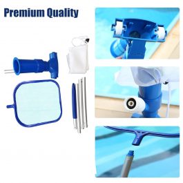 Pool Cleaning Set, Maintenance Above Ground Skimmer Brush Vacuum