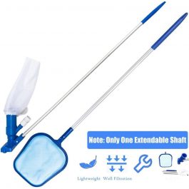 Pool Cleaning Set, Maintenance Above Ground Skimmer Brush Vacuum