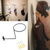 Steel holder for helmet, hanger rack wall mounted hook