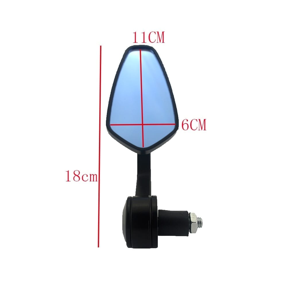 Motorcycle bike aluminum 7/8” 22mm, bar end side rear view mirror