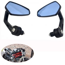 Motorcycle Bike Aluminum 7/8” 22mm, Bar End Side Rear View Mirror