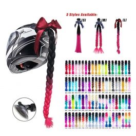 Motorcycle helmet braids wig pigtail 17 colors