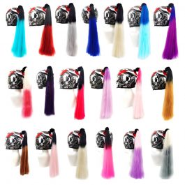 Motorcycle Helmet Wig Braids lots Colors