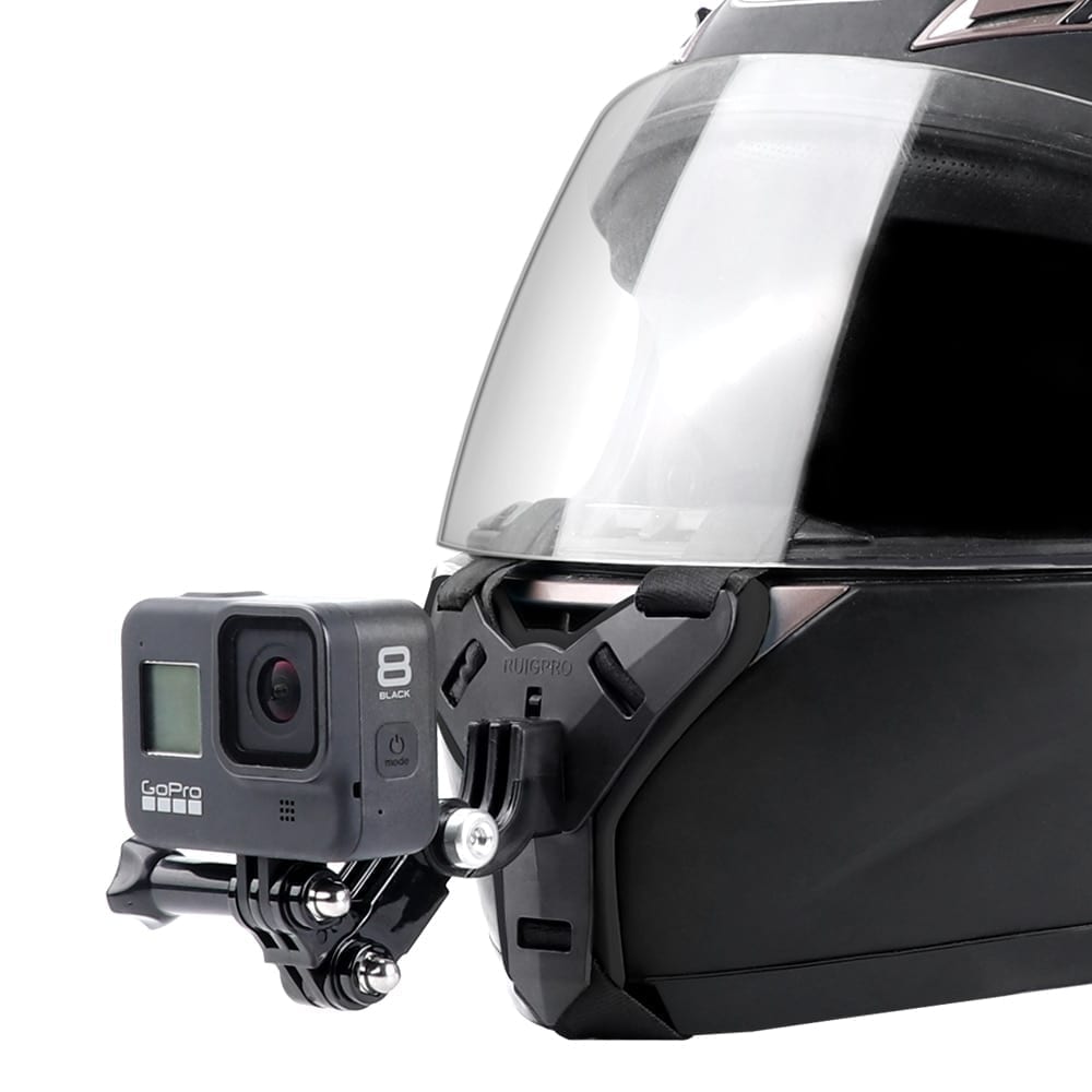 Motorcycle helmet chin stand mount holder for gopro