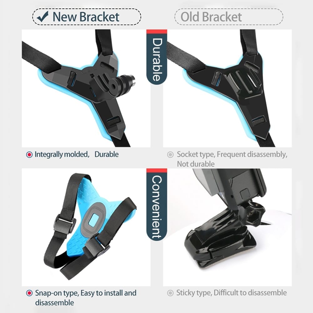 Motorcycle helmet chin stand mount holder for gopro