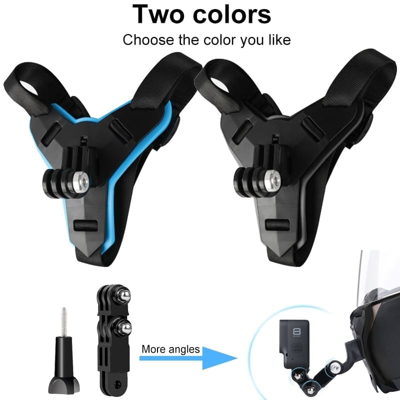 Motorcycle helmet chin stand mount holder for gopro