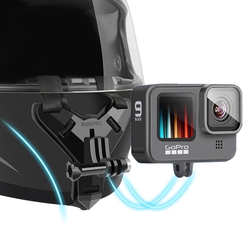 Motorcycle helmet chin stand mount holder for gopro