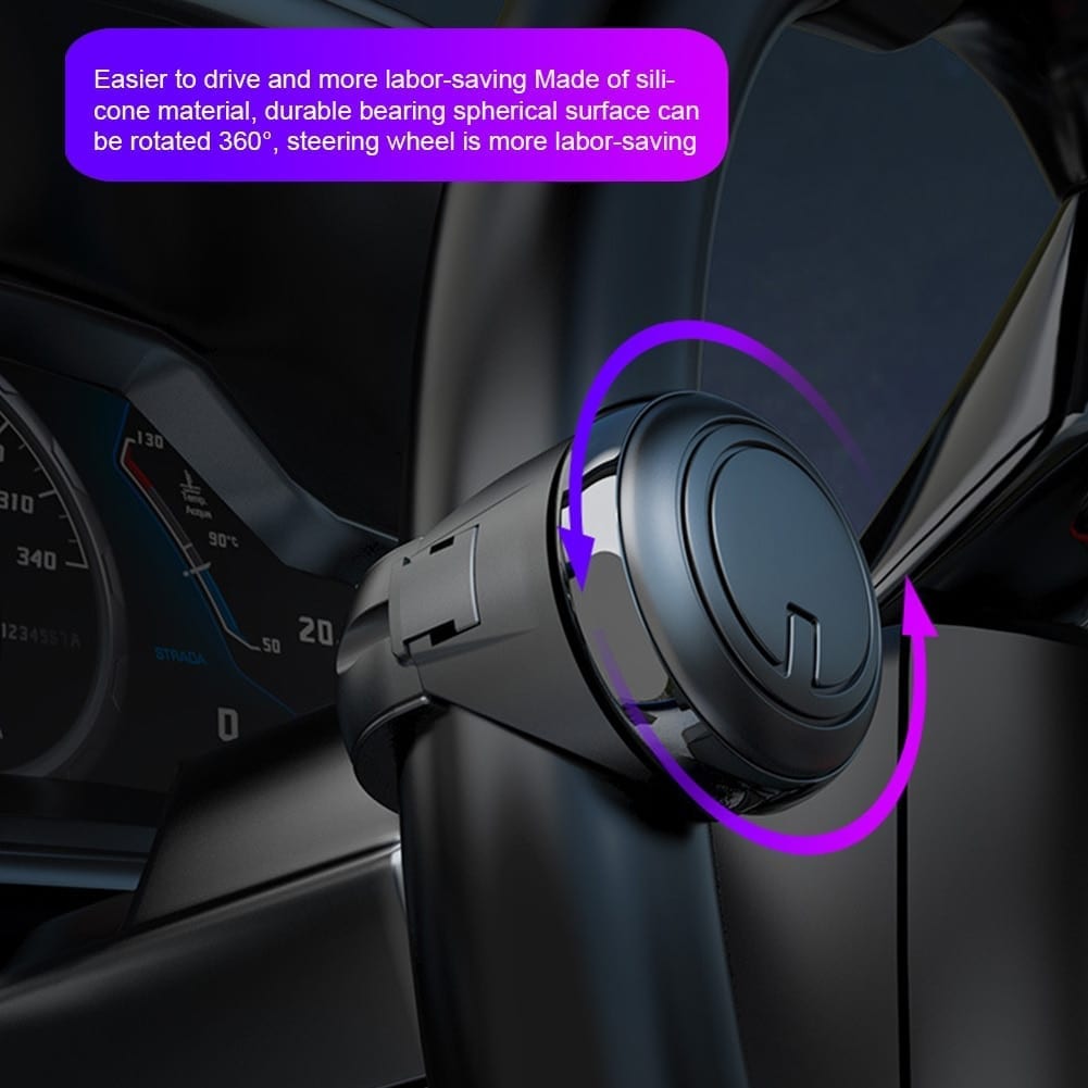 Turning steering wheel booster spinner knob 360 degree, rotation metal bearing ball shaped