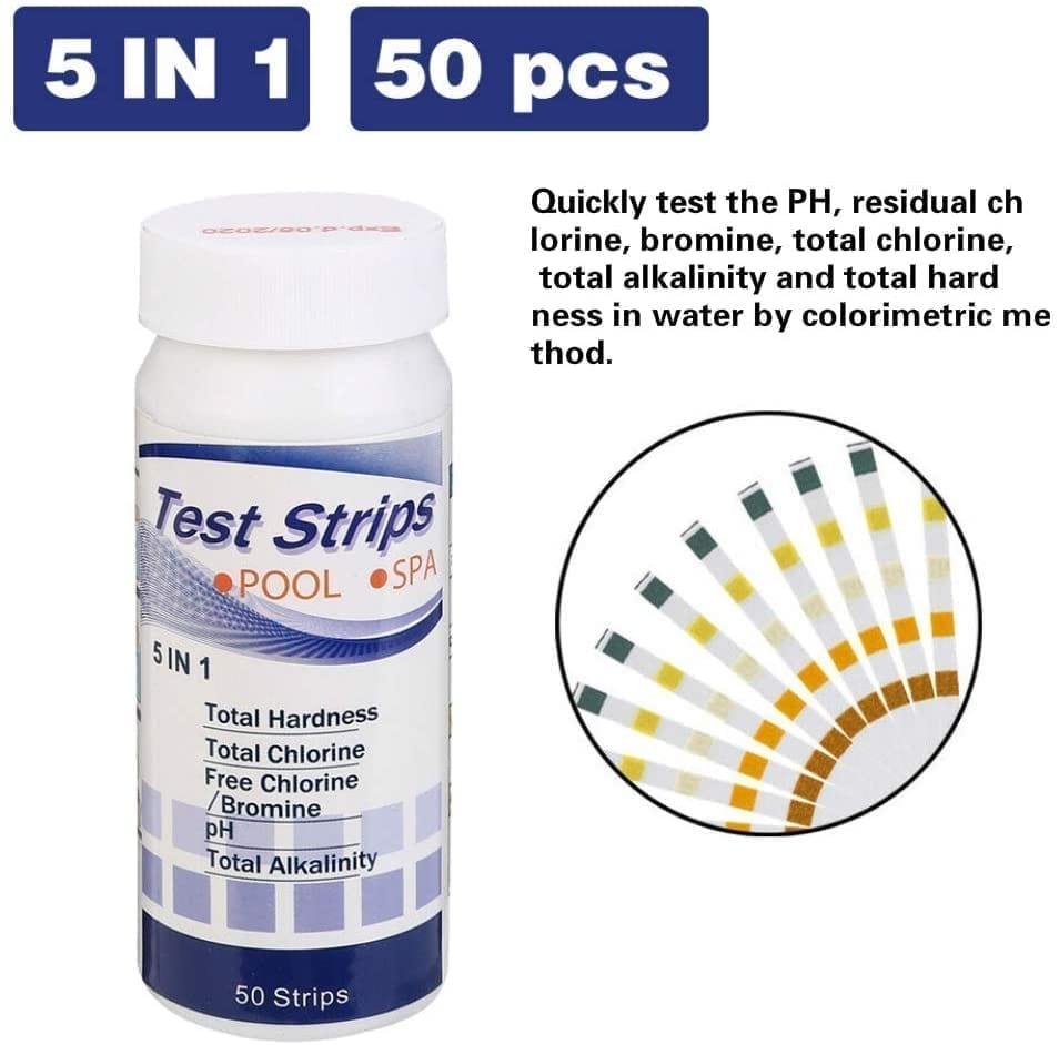 Ph test strips, swimming pool and spa water quality test