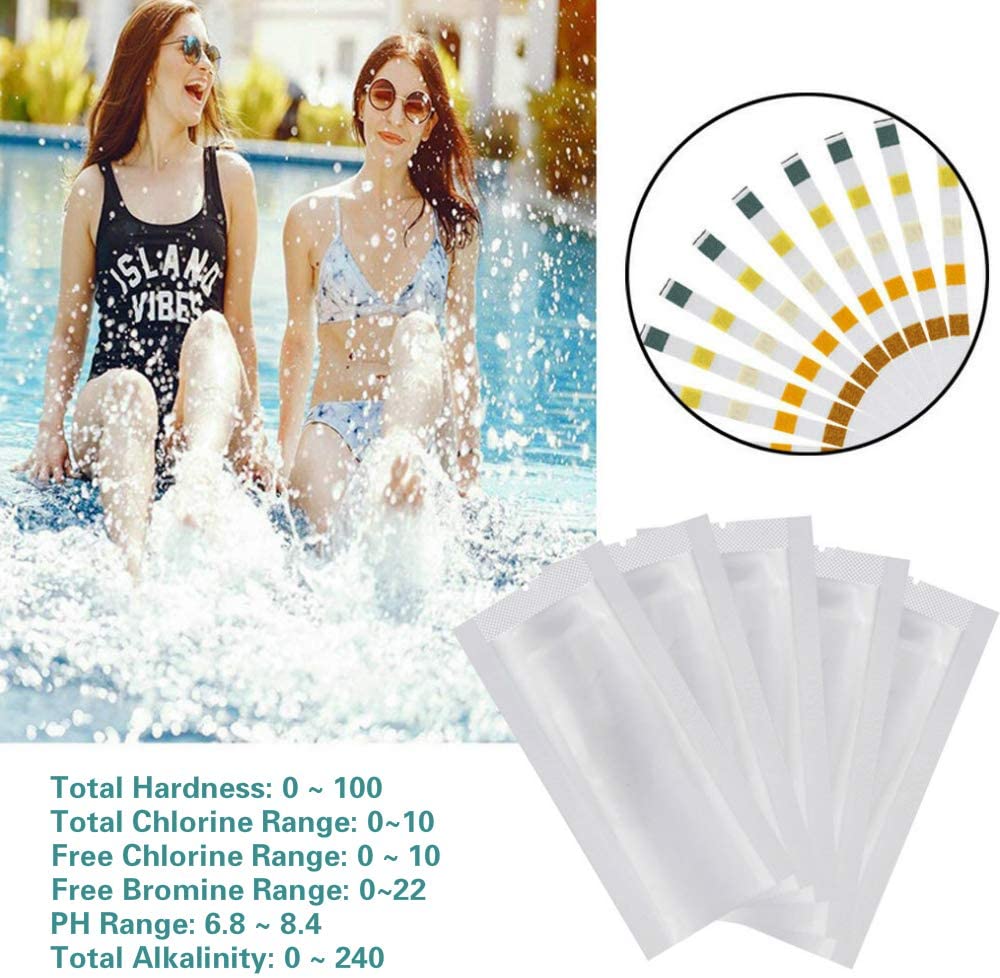 Ph test strips, swimming pool and spa water quality test