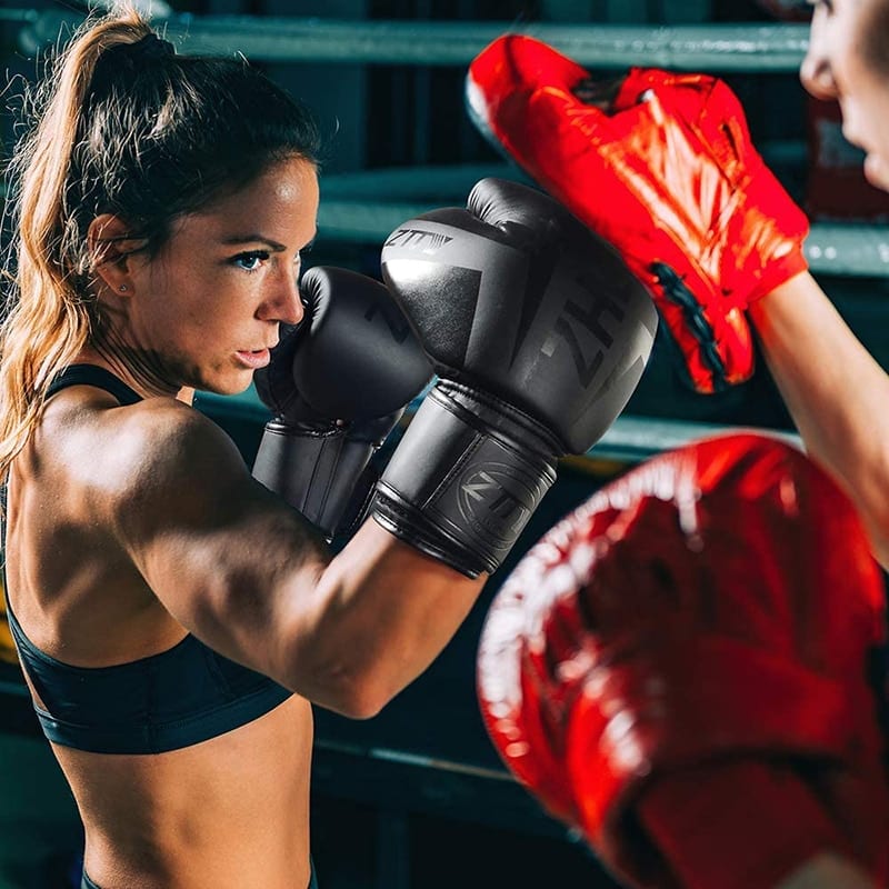 Ztty kick boxing gloves for men women, pu karate muay thai