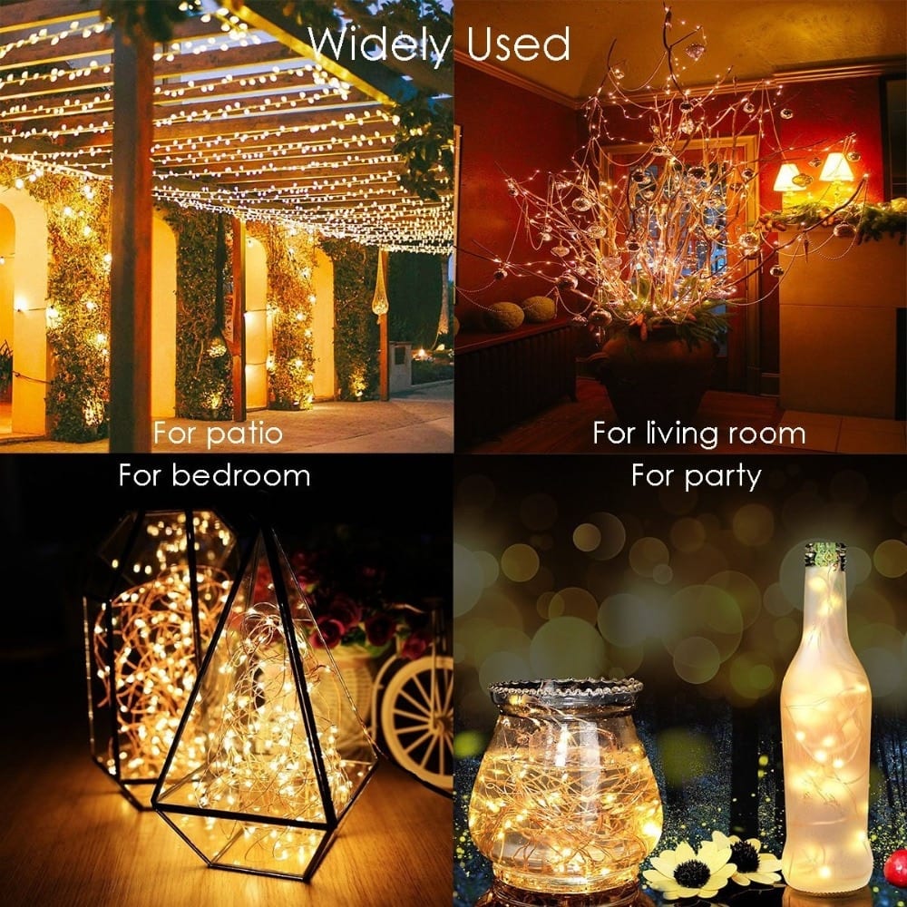 Solar string fairy lights, 12m 100led / 5m 50 led waterproof, solar power