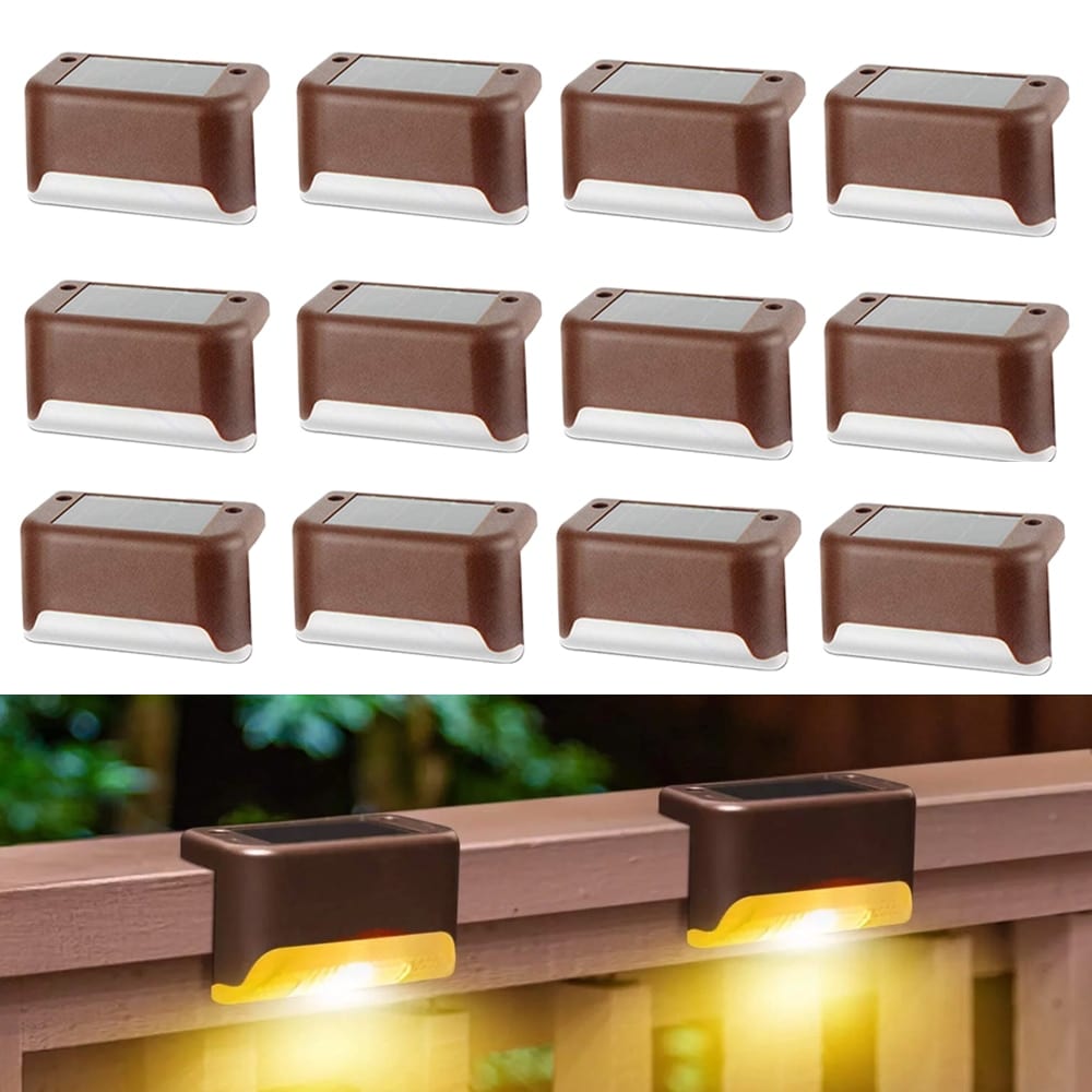 Solar step lights outdoor, waterproof led solar power