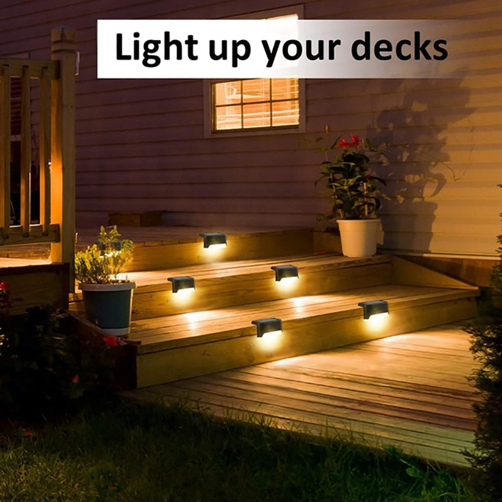 Solar step lights outdoor, waterproof led solar power