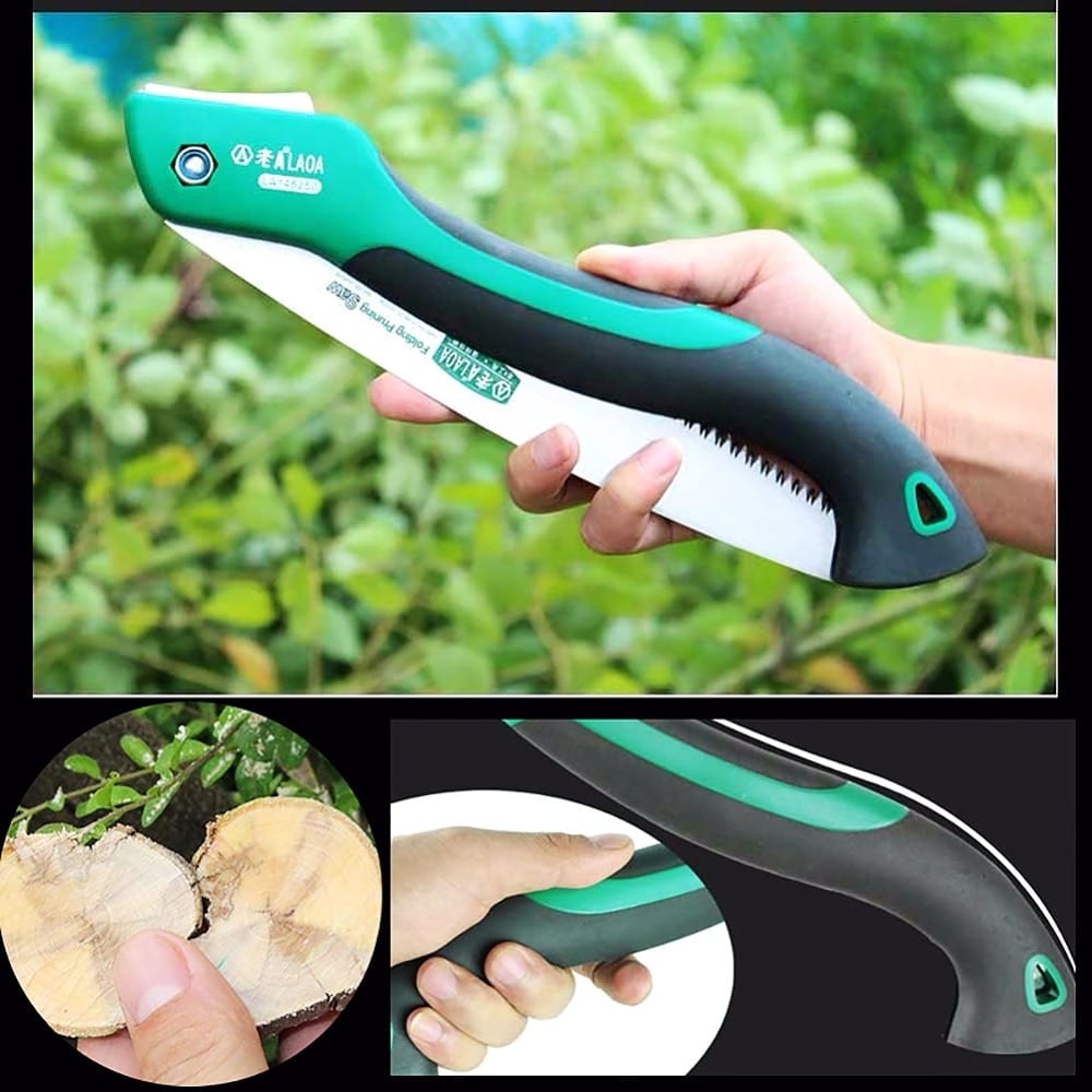 Laoa camping foldable saw, portable secateurs gardening, pruner 10 inch tree trimmers
