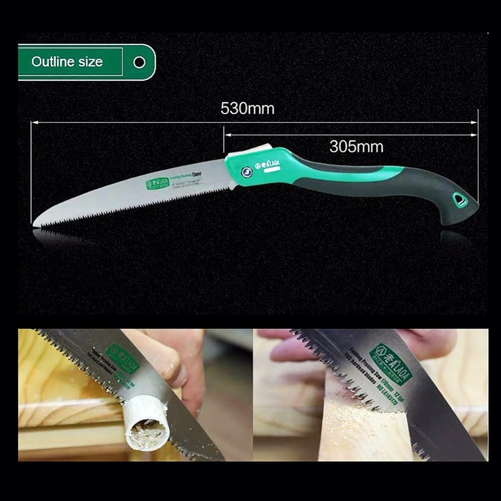 Laoa camping foldable saw, portable secateurs gardening, pruner 10 inch tree trimmers