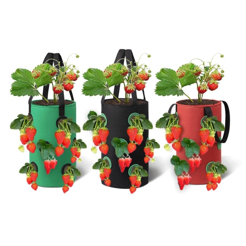 2/4pcs strawberry planter bags, for growing potatoes, outdoor vertical garden