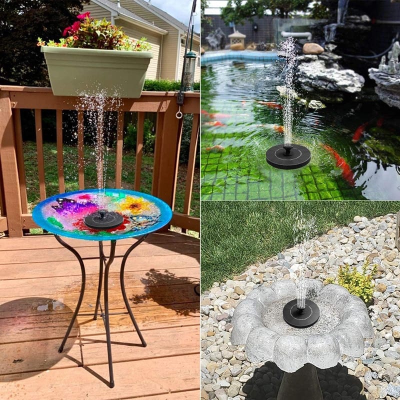 Mini solar water fountain, floating