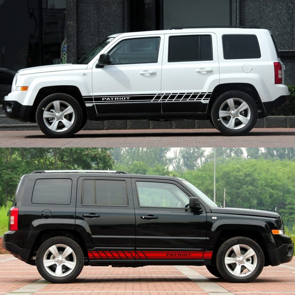 For jeep wrangler, jk rubicon, cherokee, patriot, compass 2pcs car stickers