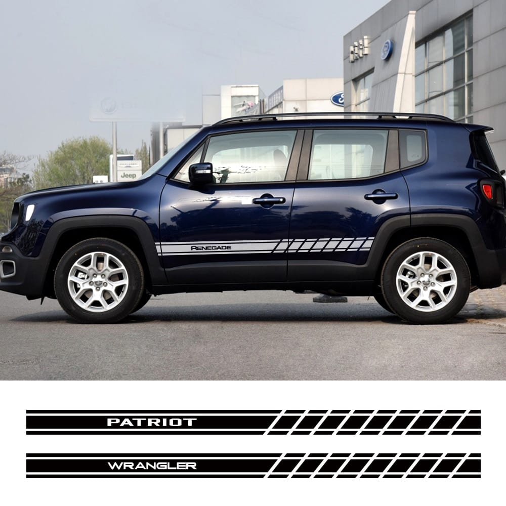 For jeep wrangler, jk rubicon, cherokee, patriot, compass 2pcs car stickers