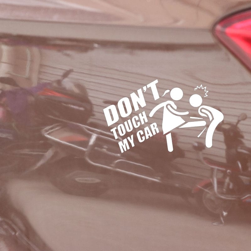 15.7x9.6cm, don’t touch my car, black/silver c26-0029