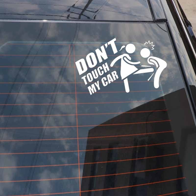15.7x9.6cm, don’t touch my car, black/silver c26-0029