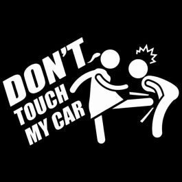 15.7X9.6CM, DON’T TOUCH MY CAR, Black/Silver C26-0029