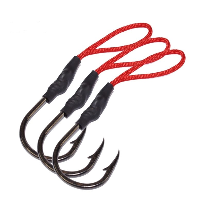 10pcs/lot 1/0 – 10/0, high carbon fishing hook, for jigging assist.