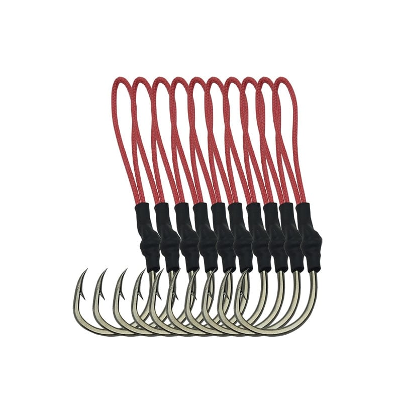 10pcs/lot 1/0 – 10/0, high carbon fishing hook, for jigging assist.