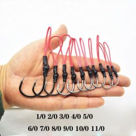 10pcs/lot 1/0 – 10/0, high carbon fishing hook, for Jigging Assist.
