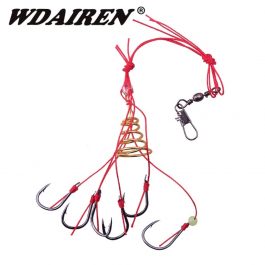 2pcs High Carbon Fishing Hooks, Spherical Feeder Bomb Proof Hanging