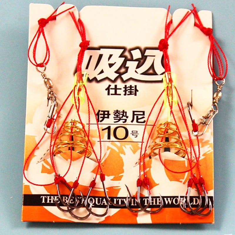 2pcs high carbon fishing hooks, spherical feeder bomb proof hanging