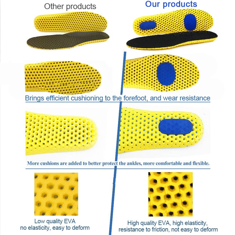 Memory foam insoles for shoes, sole mesh, breathable cushion