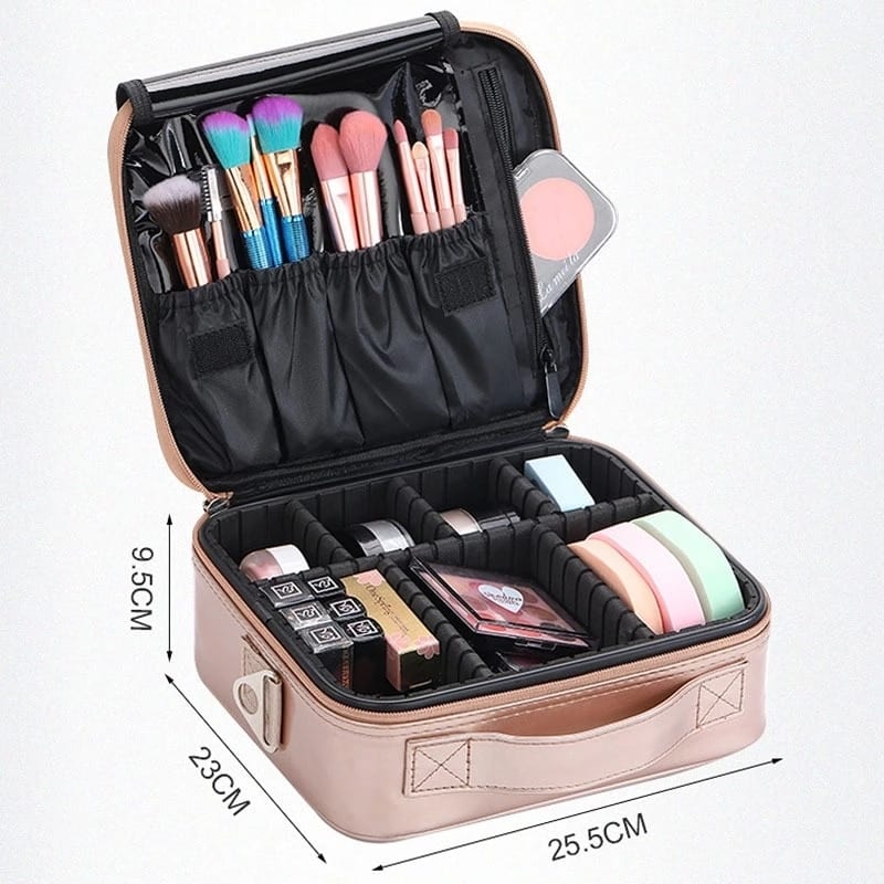 Female manicure makeup organizer luxury makeup bag brush tube professional make up beauty case brand travel mini cosmetic bag