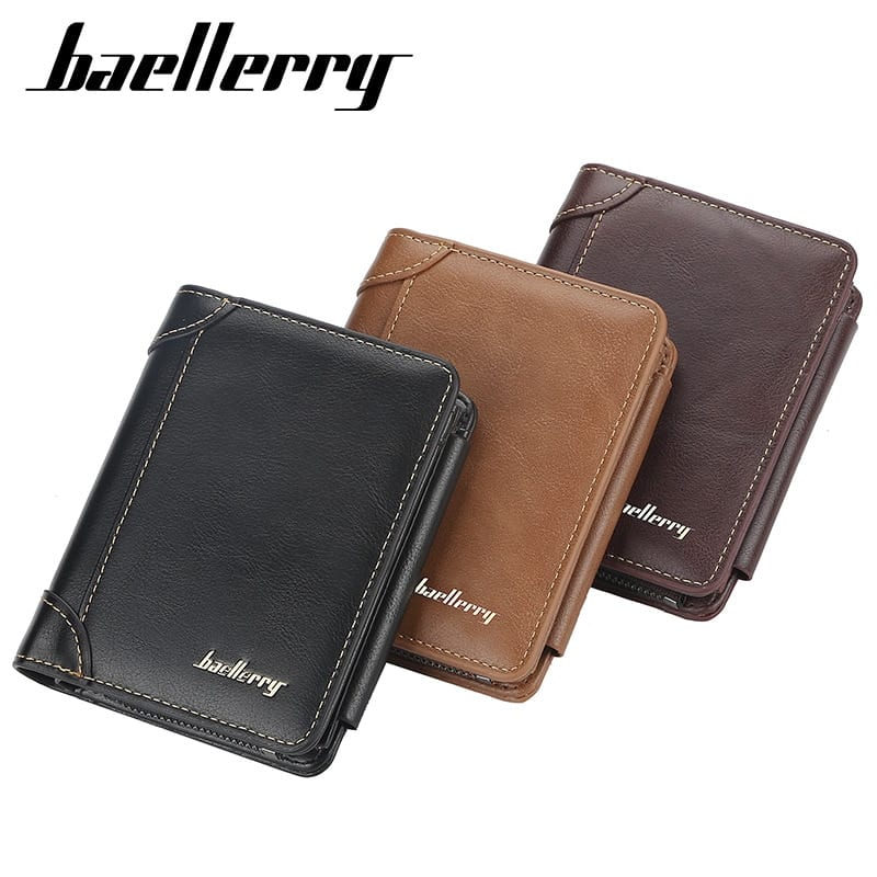 2021 new leather men wallets, high quality zipper, short desigh, card holder male purse