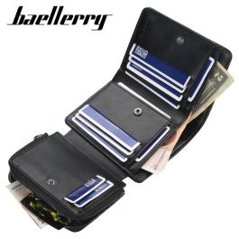 2021 New Leather Men Wallets, High Quality Zipper, Short Desigh, Card Holder Male Purse