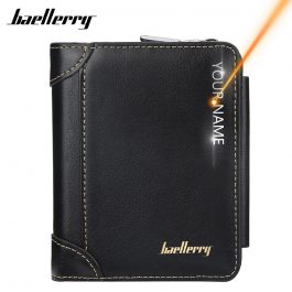 2021 New Leather Men Wallets, High Quality Zipper, Short Desigh, Card Holder Male Purse