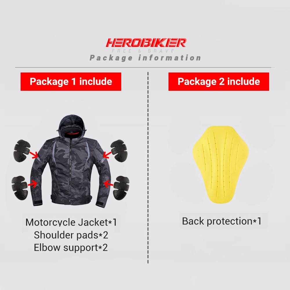 Herobiker motorcycle jackets, men motorbike riding waterfroof, four seasons