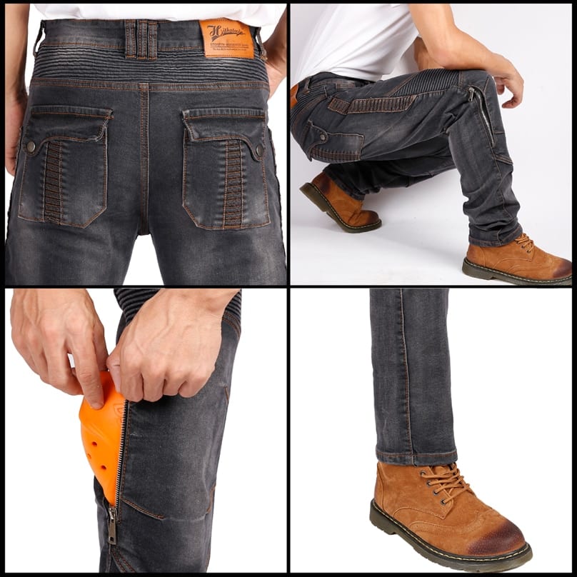 Summer men motorcycle pants, aramid moto jeans, protective gear