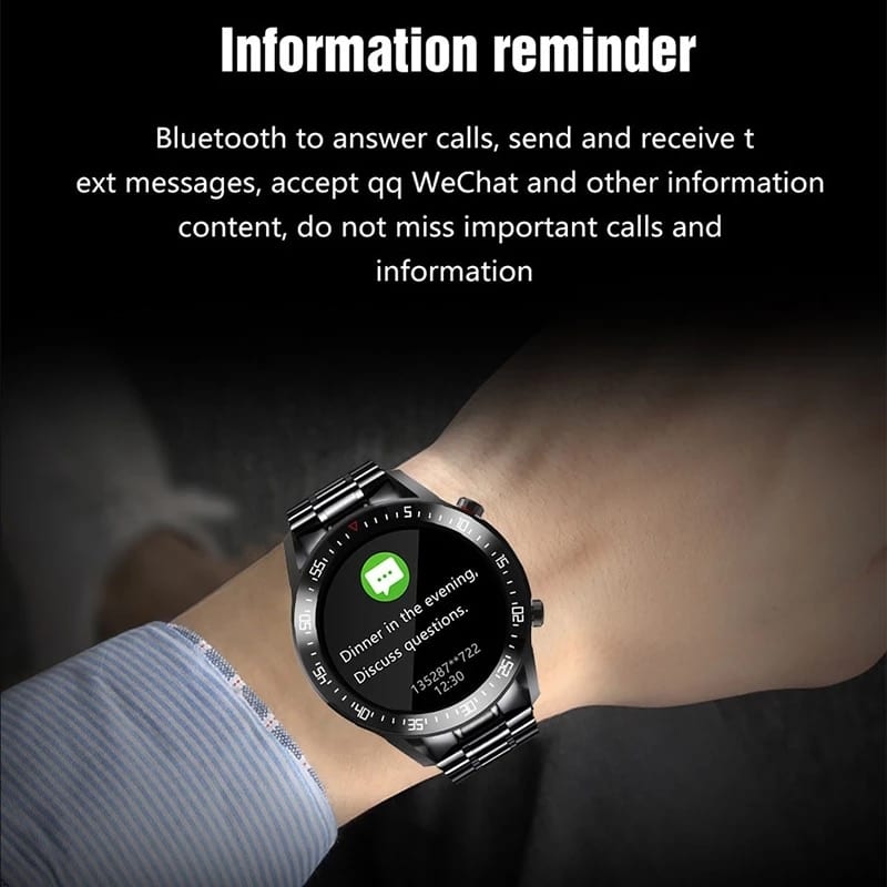 Steel band digital watch, men smart sport watches, electronic led, full touch screen, waterproof