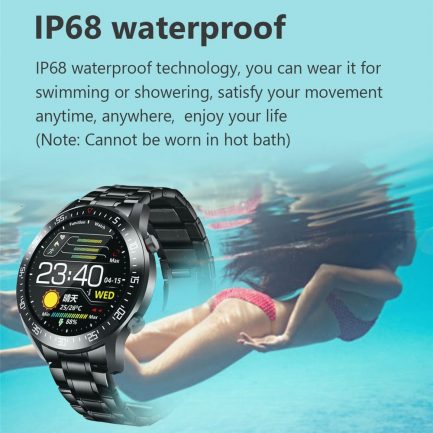 Steel band digital watch, men smart sport watches, electronic led, full touch screen, waterproof